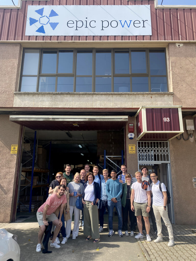 Students of the European Master in sustainable energy system management visiting Epic Power facilities