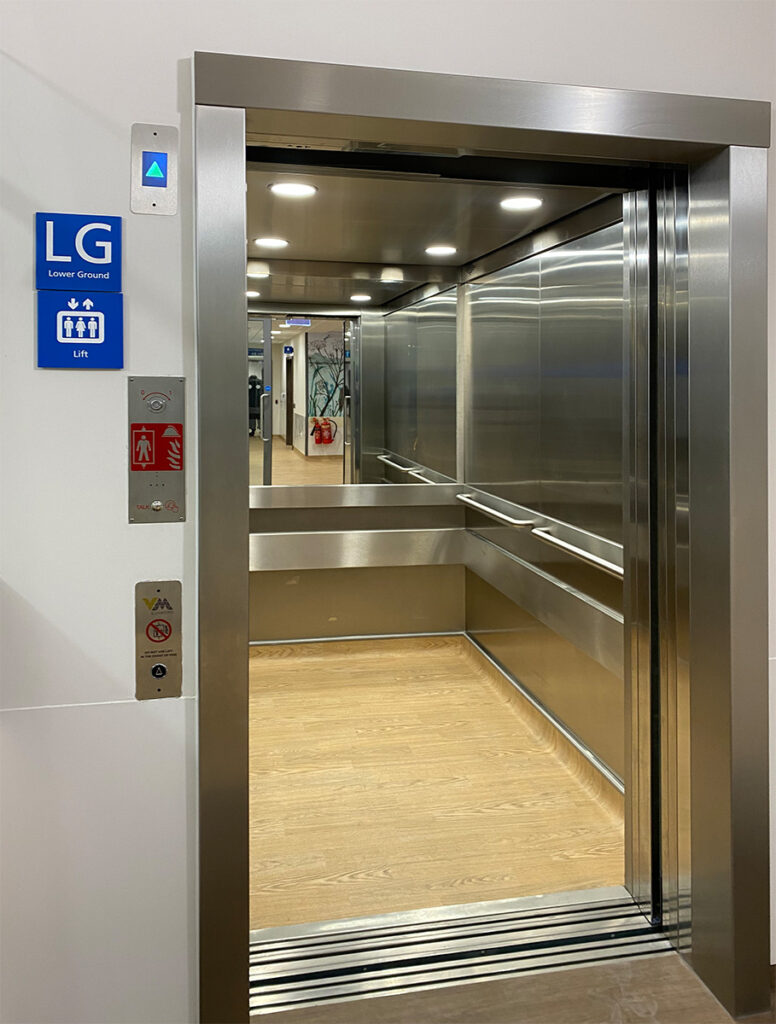 Elevator where the epic power emergency evacuation solution for elevators has been installed.