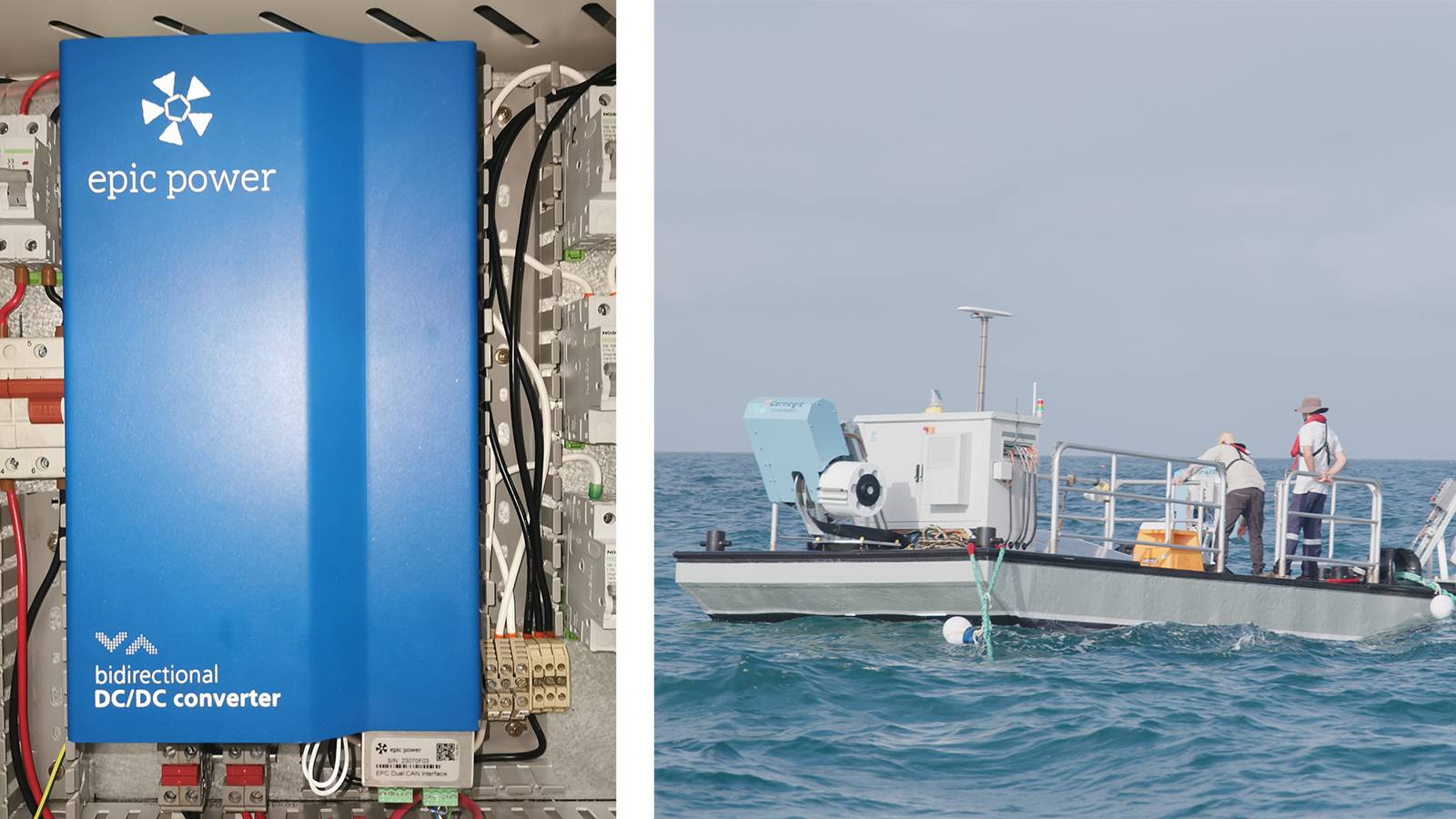 epic power converter and carnegie moorepower solution to generate and store energy from the ocean waves