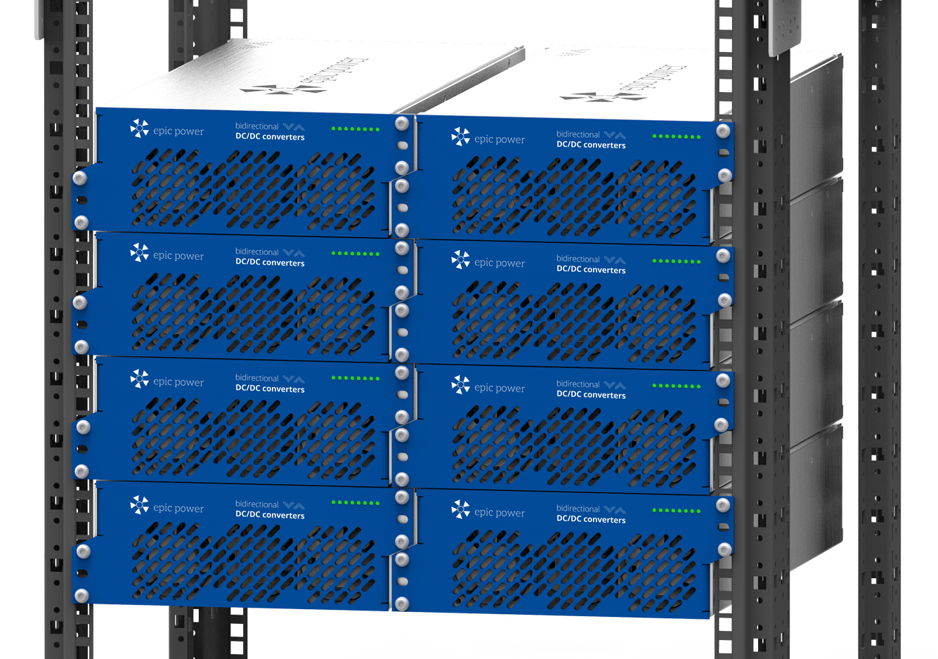 8 units of Bidirectional DC/DC converter EPC 50A from epic power Rack mount